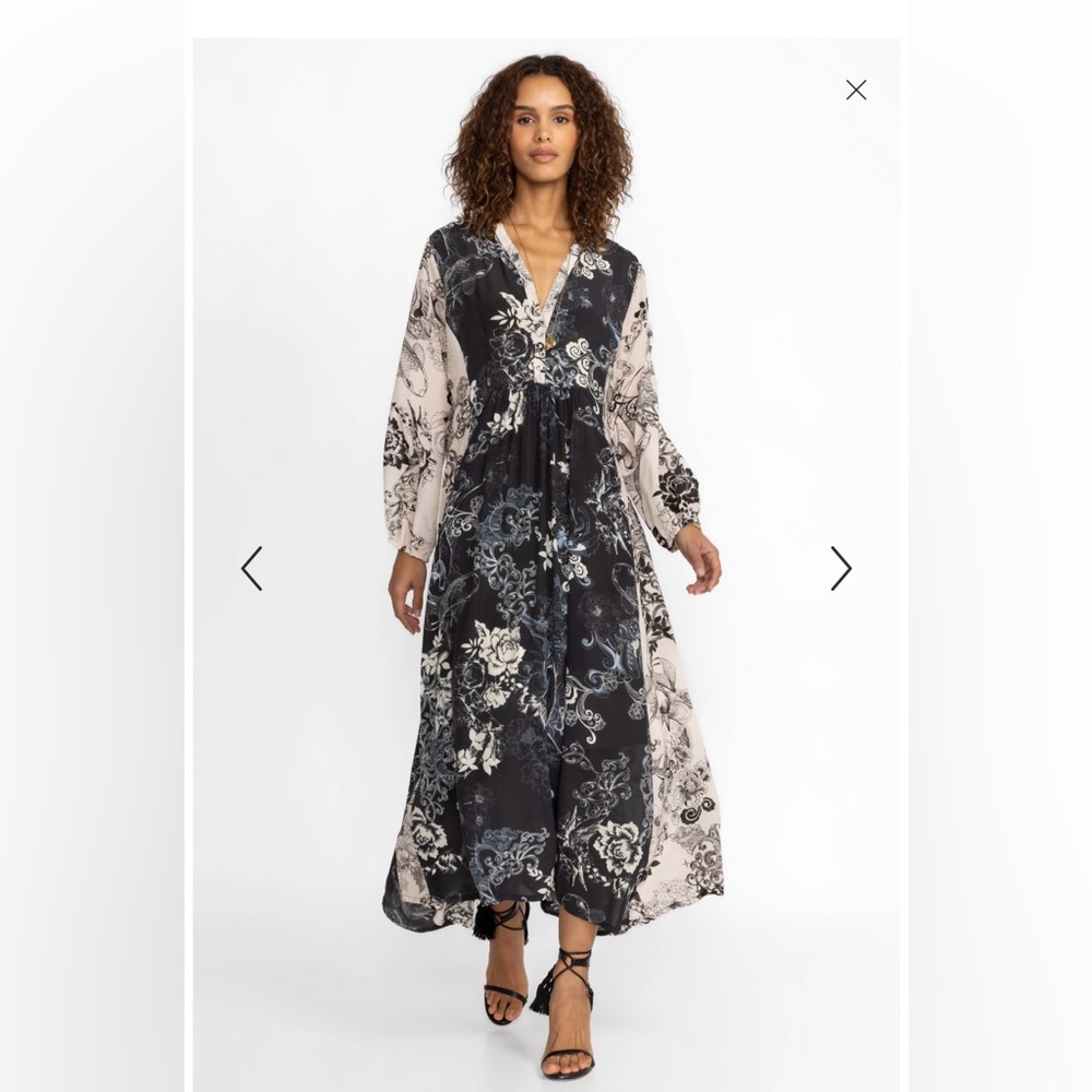 Johnny Was “Olivia” silk dress XXS